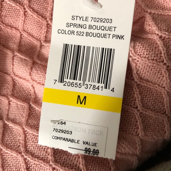 NWT! Cece bouquet pink thin knit sweater M - Picture 5 of 5